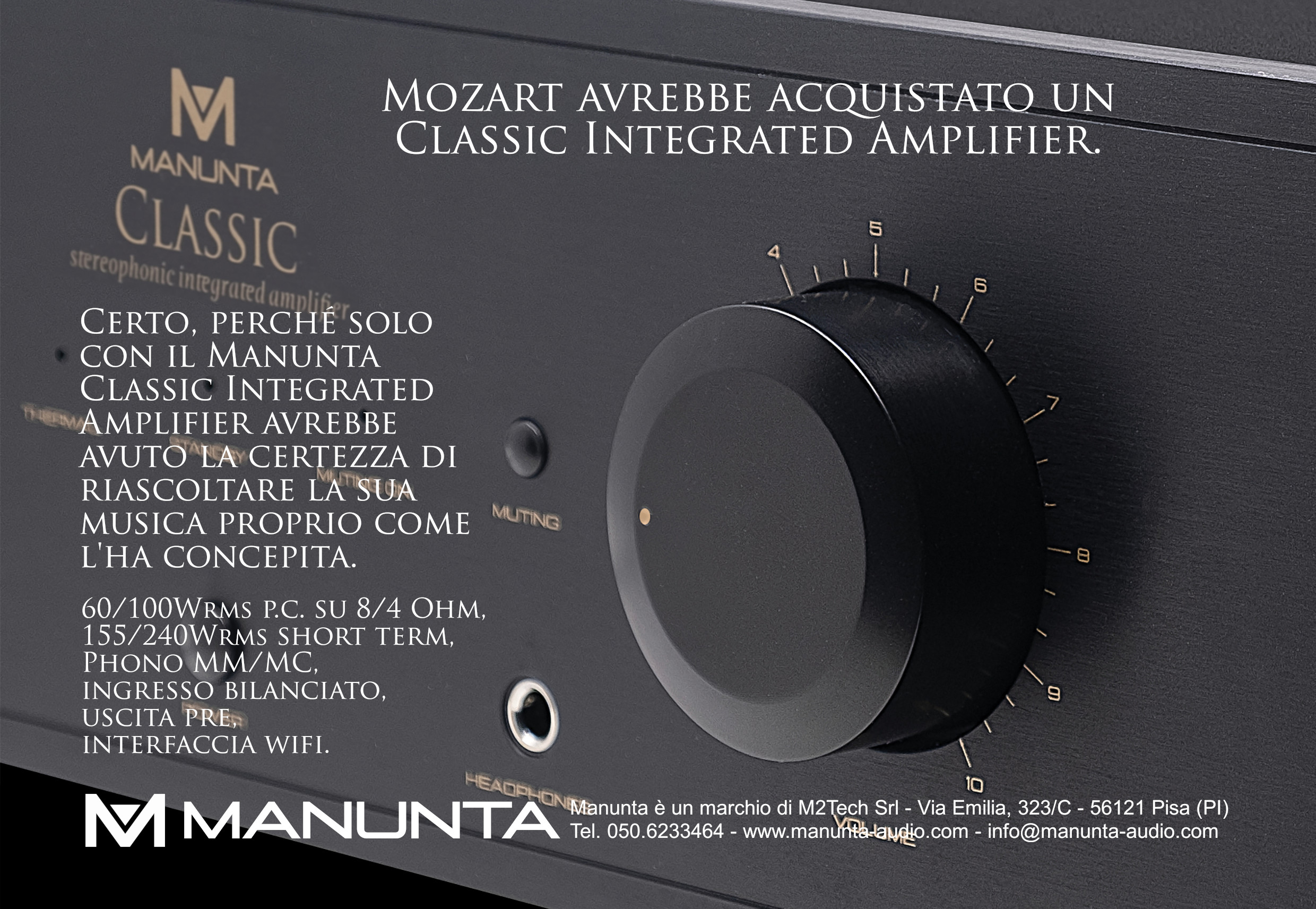 Manunta by M2Tech — Classic Preamplifier e Power Amplifier